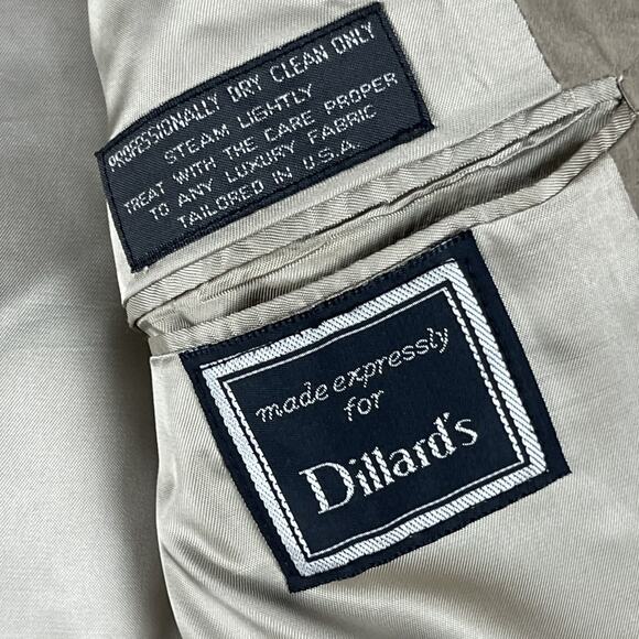 Vintage Christian Dior Monsieur Suede Blazer Sport Coat Mens 42R Beige 2 Button - Picture 6 of 16